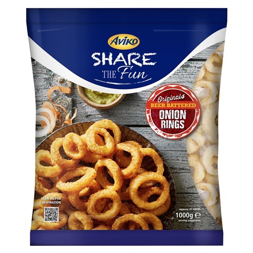 AVIKO BEER BATTERED ONION RINGS 6 X 1KG